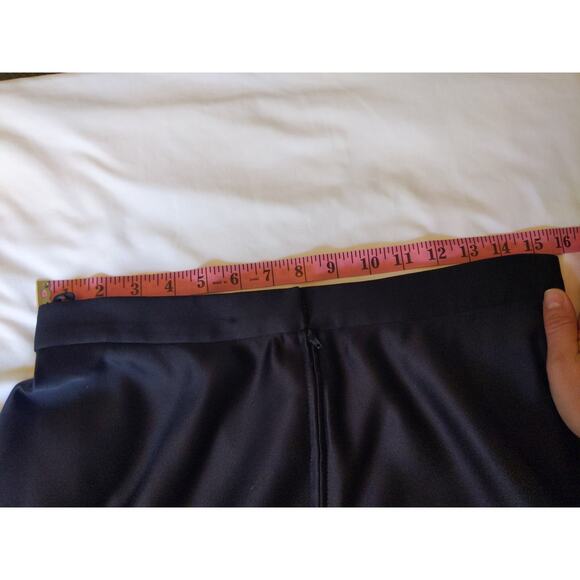 Tadashi Black Maxi Skirt Size 14 USA Made Vintage Polyester Long Formal Evening - Picture 8 of 8